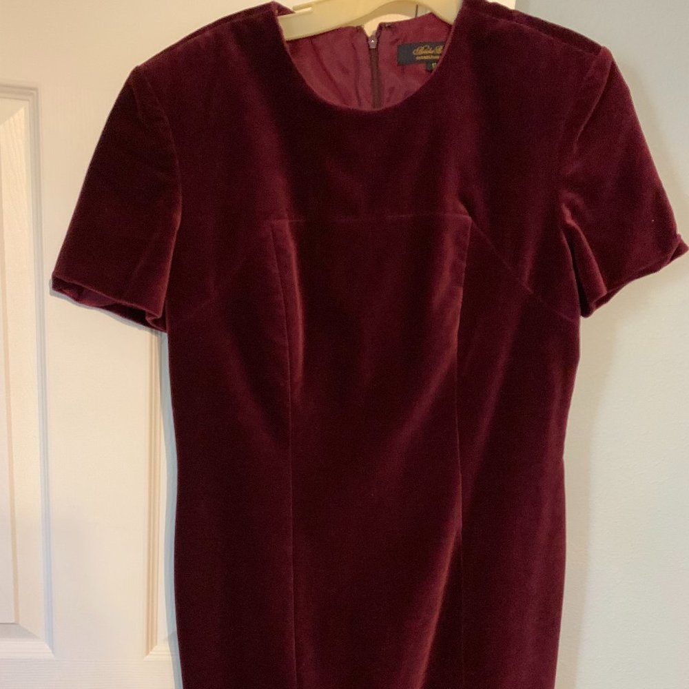 Brooks Brothers velvet red dress